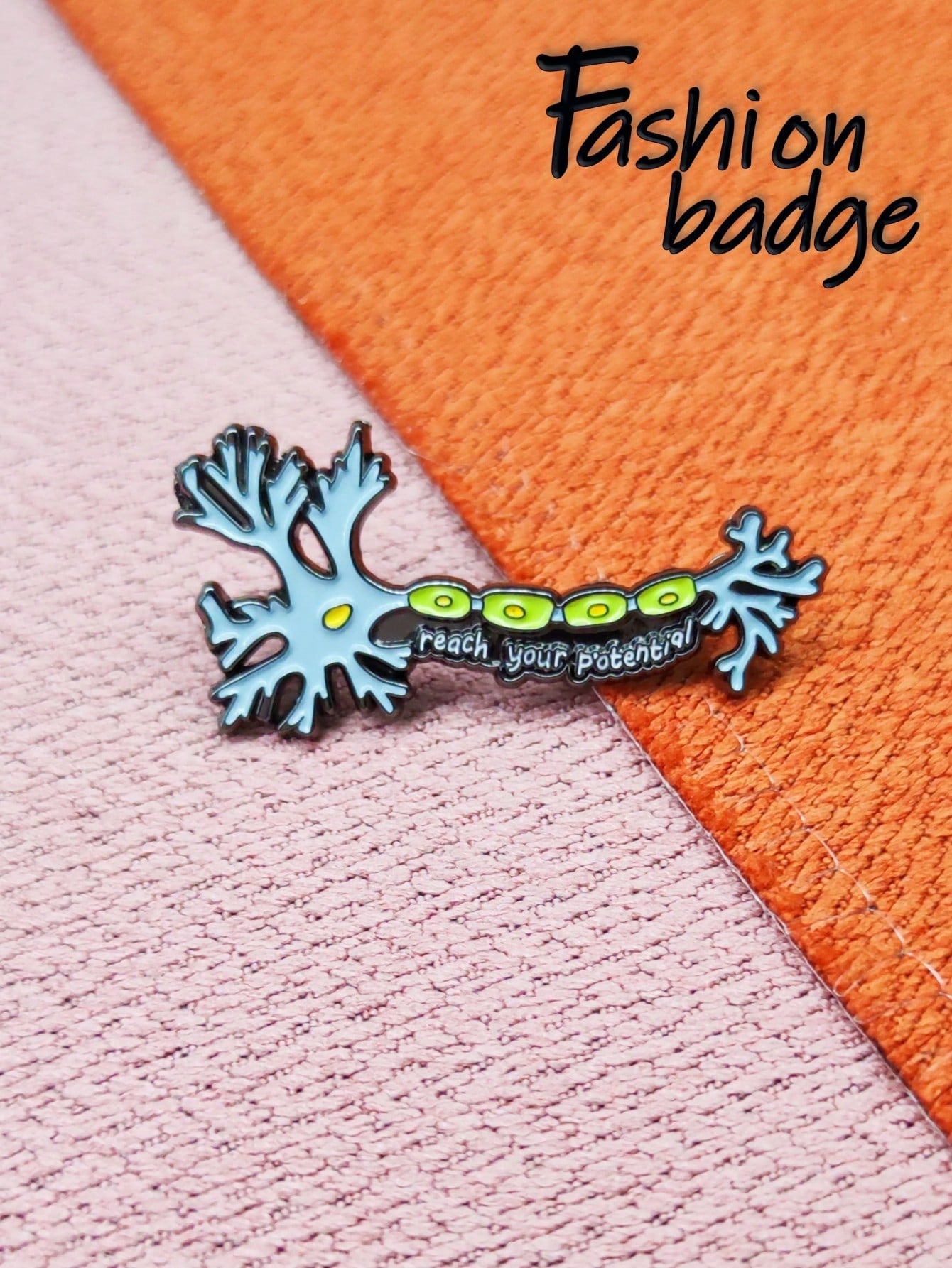 1 pieza Insignia de solapa de célula nerviosa “Libera tu potencial” Micro-Pin científico, para decorar bolsos, ropa y sombreros, accesorio de vestir, pin para ropa, bolso, encanto, accesorios escolares y de oficina, camisas, chaquetas, joyería, regalos navideños, disfraces, accesorios de bolso, divertidos y lindos regalos para maestros