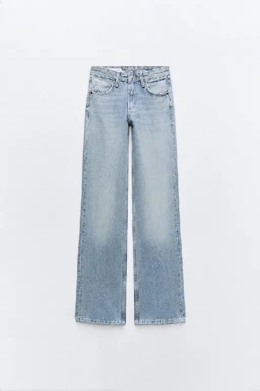 Jeans wide legs tiro medio