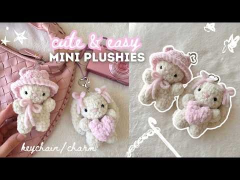 how to crochet cute bear & bunny plushie | easy amigurumi tutorial (no magic ring!) - mahum 🎀