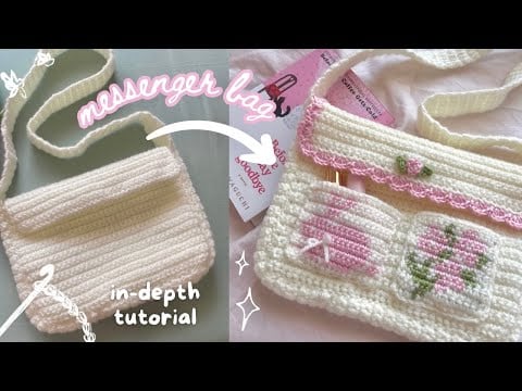 how to crochet a messenger bag (any size & design) | in-depth tutorial with my row counter app - mahum 🎀