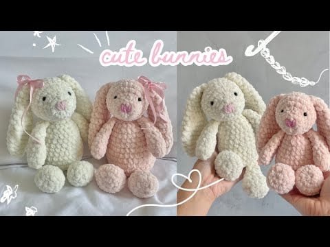 how to crochet a cute bunny | beginner-friendly tutorial with row counter app (no magic ring!) - mahum 🎀