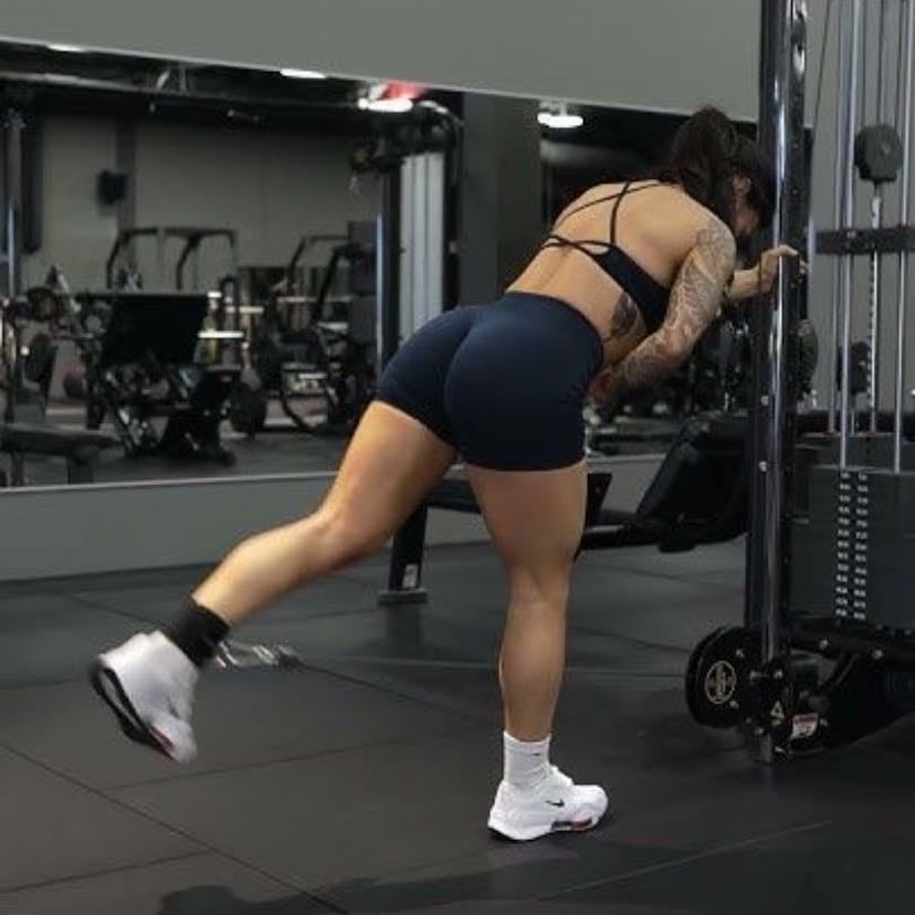 cable kickback - 3x12-15 per side
