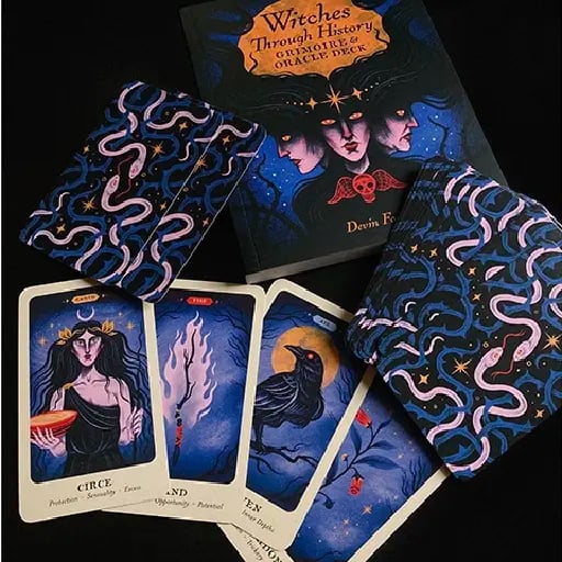 Witches Through History: Grimoire and Oracle Deck