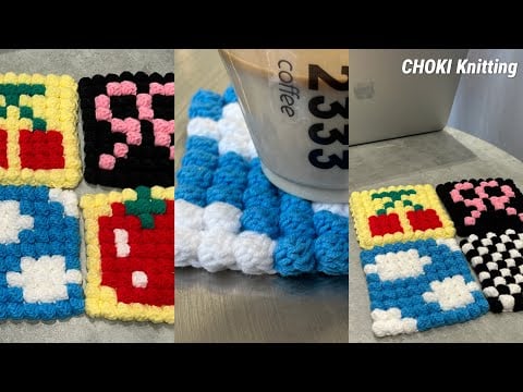 bead tea coaster - 초키니팅 (CHOKI Knitting)