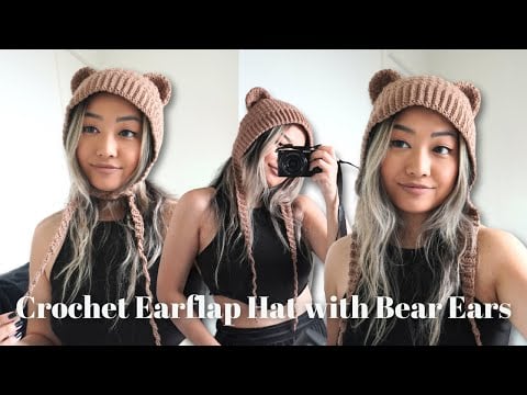 How to Crochet Earflap Hat with Bear Ears - Cherilyn Q