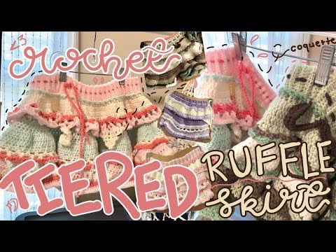 how to crochet tiered ruffle mini skirt | intermediate-friendly tutorial - Kayla Duong