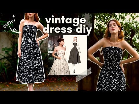 DIY 50's INSPIRED CORSET DRESS - full sewing tutorial + patternmaking - Coraline Street