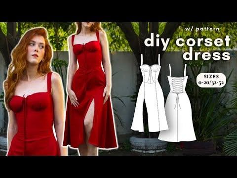 DIY COTTAGE CORE CORSET DRESS - full sewing tutorial (w/ pattern) l Juliana Corset Dress - Coraline Street