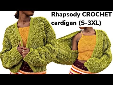 Rhapsody crochet cardigan tutorial