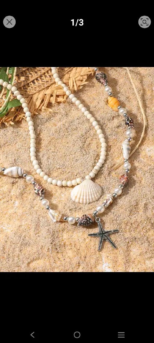 Juego de 2 collares de conchas y caracolas de mar con cuentas y colgante dorado de estrella de mar de aleación de zinc para mujeres, ideal para vacaciones y viajes.
He descubierto los artículos más increíbles en SHEIN.com, ¡ve y echa un vistazo!
http://api-shein.shein.com/h5/sharejump/appjump?link=lp6dh0TcS36_8&localcountry=ES&url_from=GM74033629289
