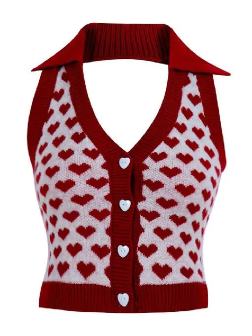 Red heart halter top - This looks soo cutee!!