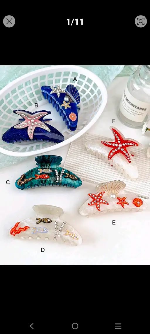 1 pieza de Herradura media para cabello dulce y genial con chica soñadora creativa de estilo bohemio de elementos oceánicos de acrílico con detalles en piedras de imitación, conchas, estrellas de mar e inscrustaciones de peces
He descubierto los artículos más increíbles en SHEIN.com, ¡ve y echa un vistazo!
http://api-shein.shein.com/h5/sharejump/appjump?link=lp6Wdb1RpfH_8&localcountry=ES&url_from=GM74033629289