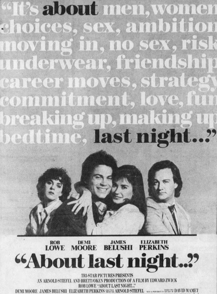 About Last Night... - Edward Zwick · 1986
