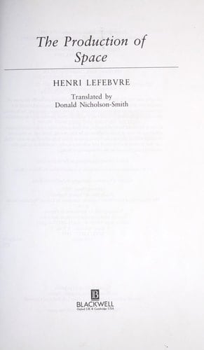 The Production of Space - Henri Lefebvre · 1992