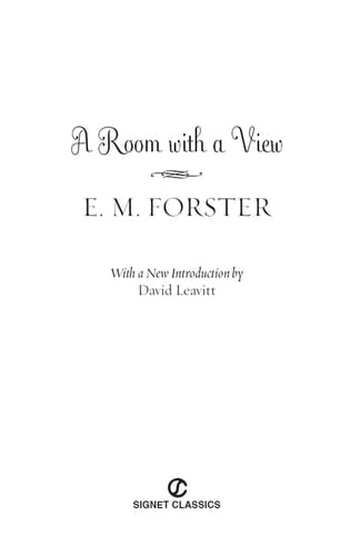 A Room With a View - E. M. Forster · 2009