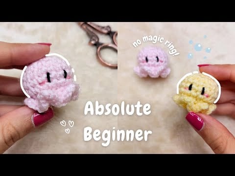 Crochet Jellyfish Octopus For Absolute Beginners | How To Crochet For Beginner Step By Step! - Yarn Symphony