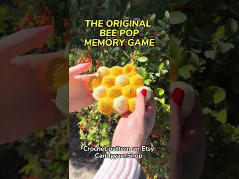 The ORIGINAL BEE POP Memory Game Crochet Pattern - Candy-Yarn
