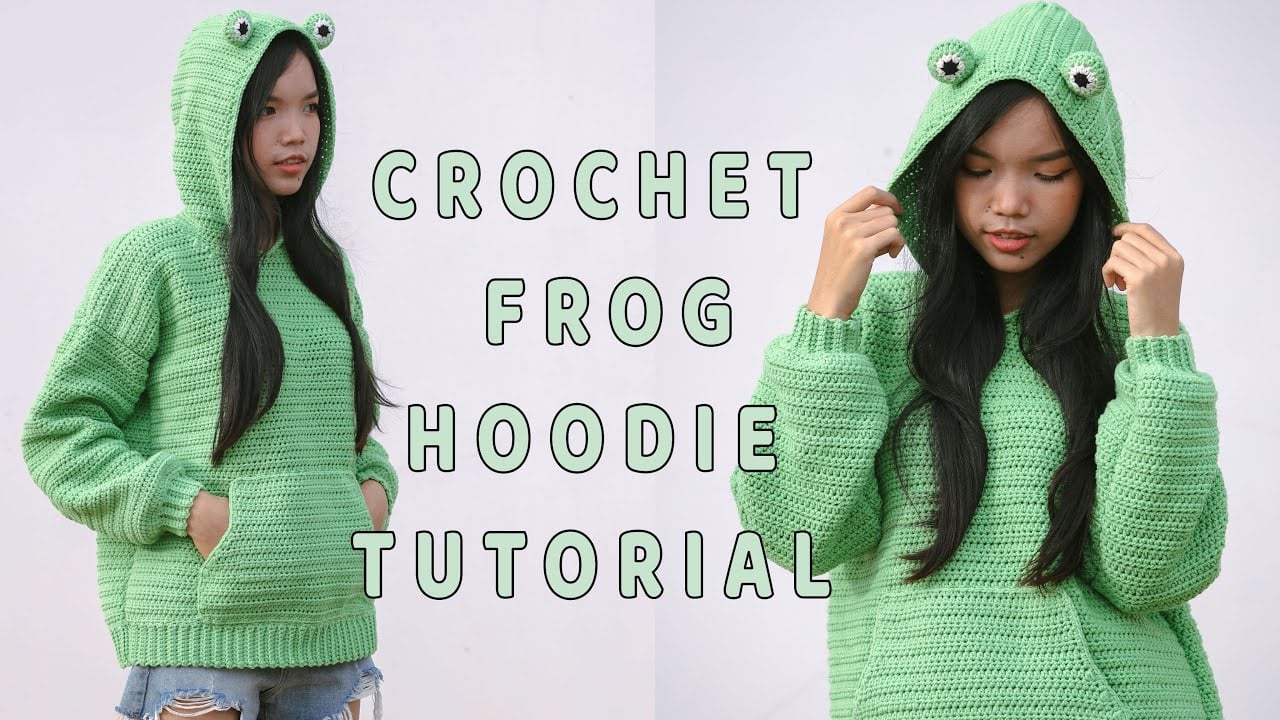 Easy Crochet Frog Hoodie Tutorial | Chenda DIY