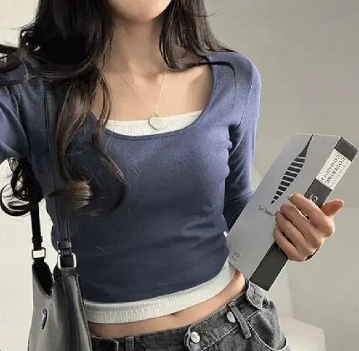 Remera cuello largo