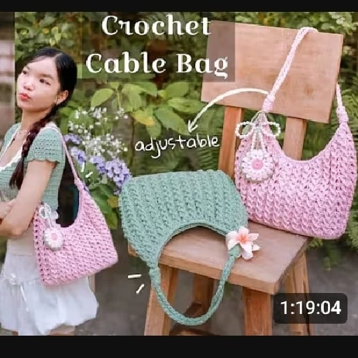 Crochet cross body bag