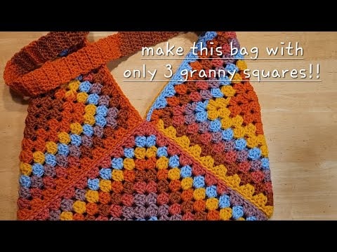 BOHO chic granny square purse - Mrs Stewart's Crochet Club