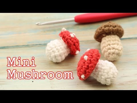 Mini Crochet Mushroom - HappyBerry Crochet