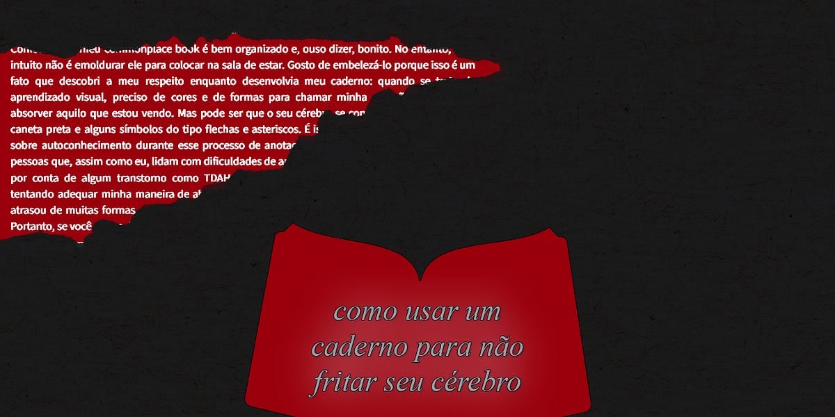 como usar um caderno para não fritar seu cérebro - a lua dentro de mim