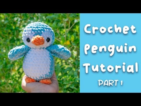Crochet Penguin Tutorial - Free Crochet Pattern Part 1 - One Cent Crochet