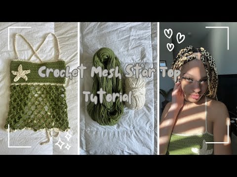 crochet mesh star top tutorial | as seen on pinterest | beginner-friendly! - Alaysha Rotolo