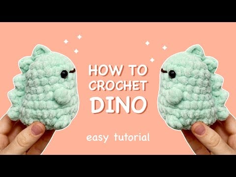 Beginner tutorial: How to Crochet BABY DINOSAUR | Easy amigurumi for beginner - Crafter Frog