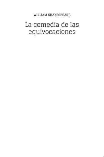 La comedia de las equivocaciones - William Shakespeare · 2021
