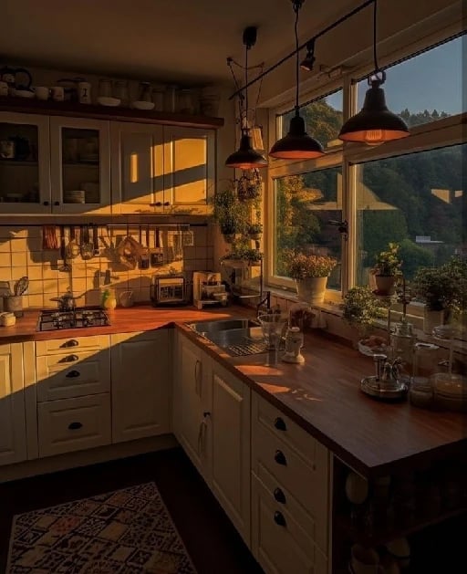 kitchen with dining room - like this