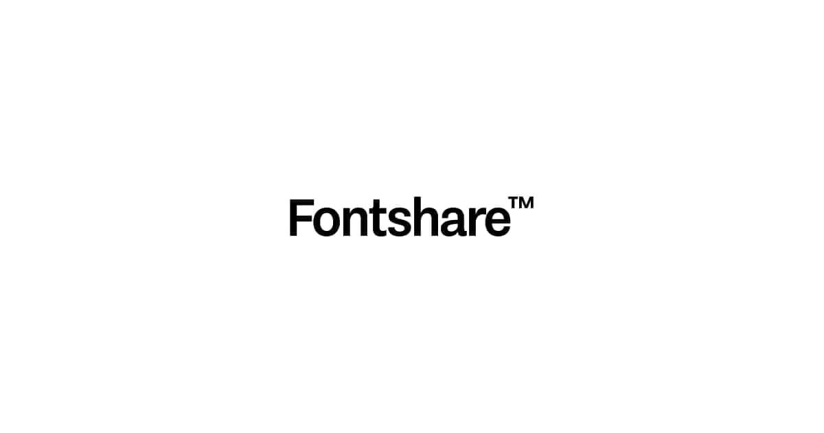 Fontshare - Fontshare: Quality Fonts. Free.
