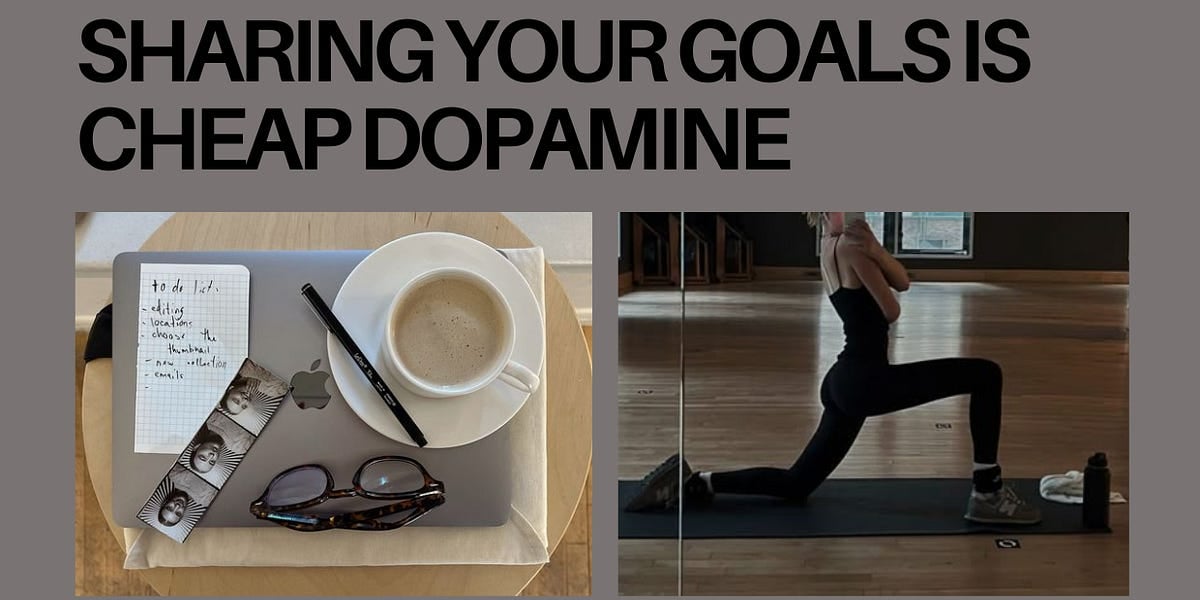 sharing your goals is cheap dopamine - diaries of a thought daughter