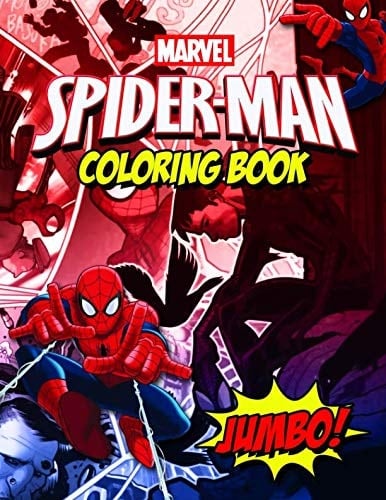 Spiderman Coloring Book Spiderman Comics Jumbo Coloring Book For Kids Ages 4-8 With 30 Premium Images - Little Penguin • 2019