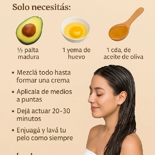 Mascarilla para un pelo brillante y sin frizz✨️