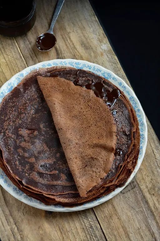 chocolate crepes - Crepes de chocolate