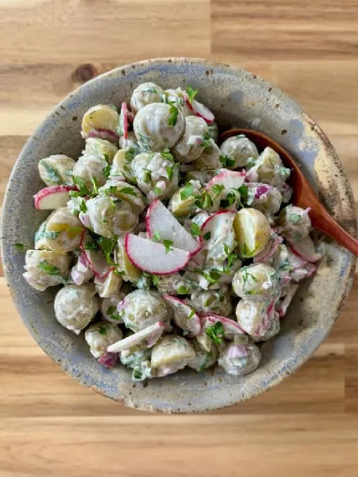 greek potato salad - Ensalada de papas con yogurt griego natural
