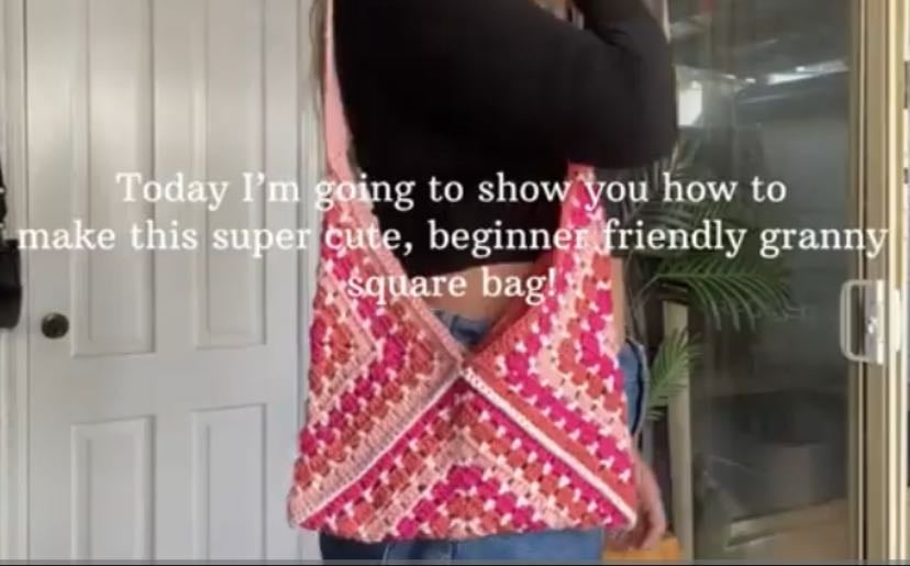 Granny square bag - YouTube