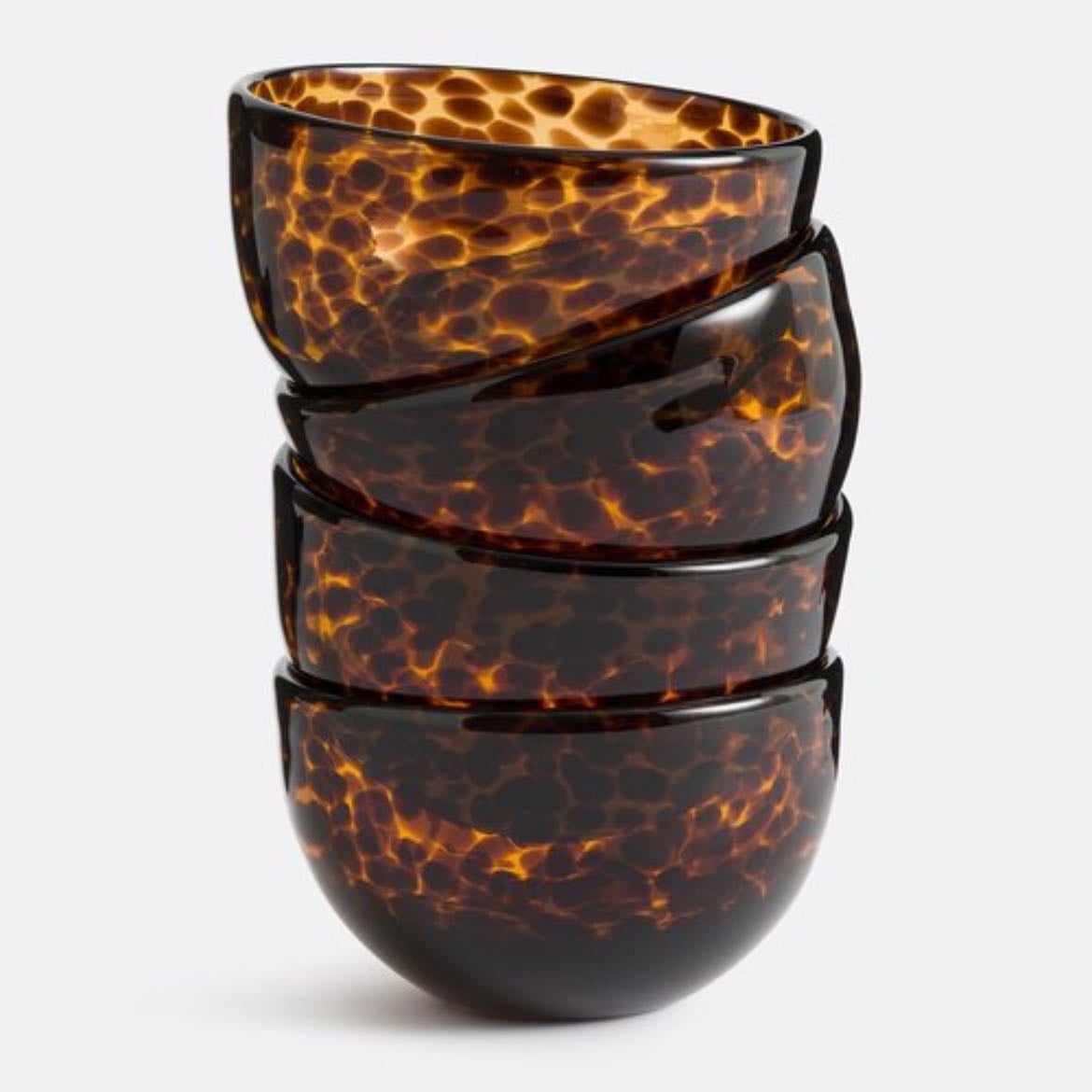 Lot de bols en verre ambrée Fauvita