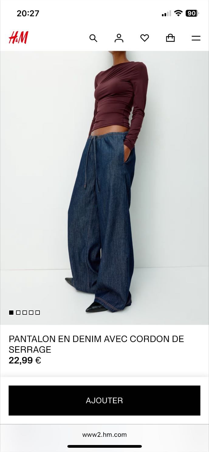 pantalon en denim H&M - taille XS