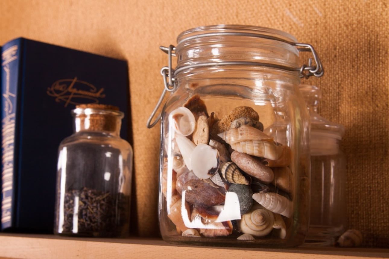 Thrift trinkets til you fill a large jar