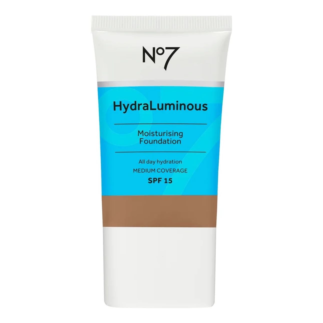 No7 Hydra Luminous foundation - Good buildable coverage, almost a tinted moisturizer if used lightly but can be built up to quite high coverage.