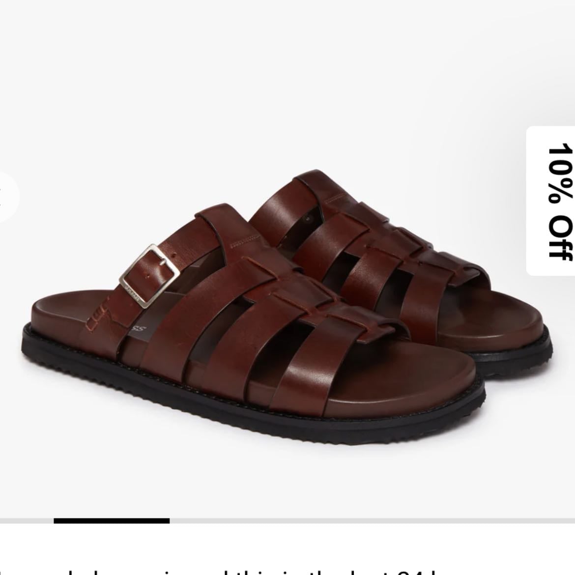 Fisherman Sandals Dark Brown Leather