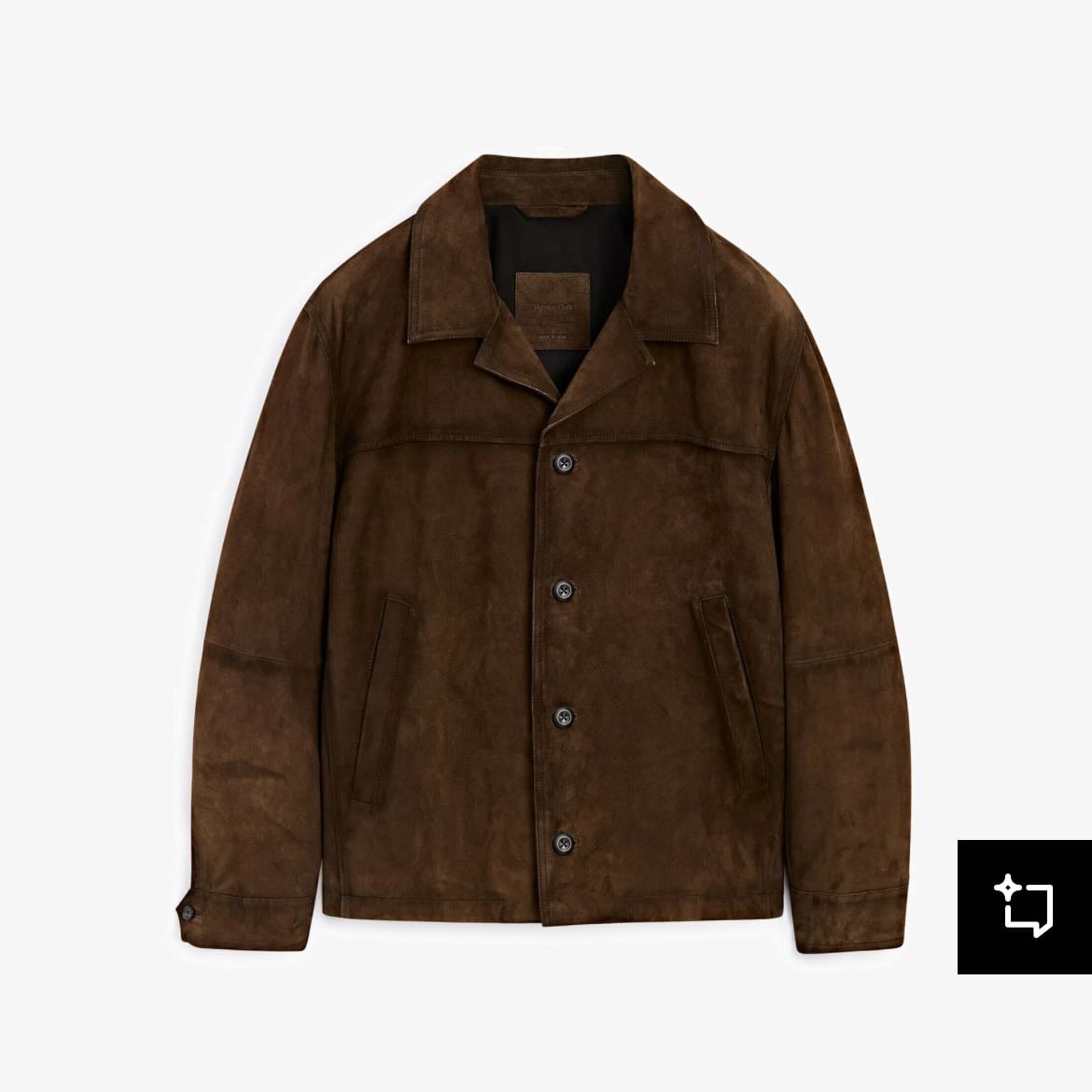 Massimo dutti veste en cuir marron foncé