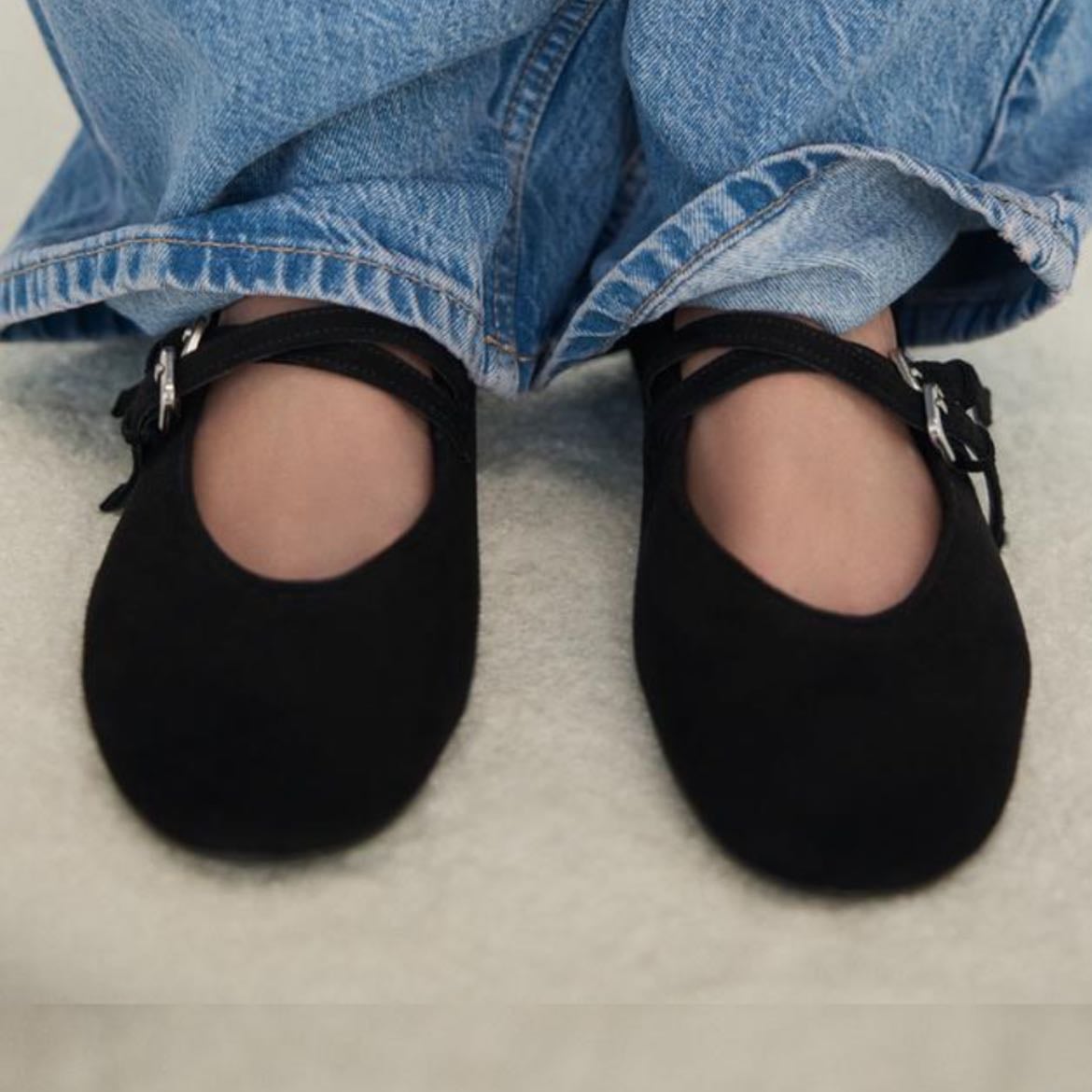ZARA strap ballet flats