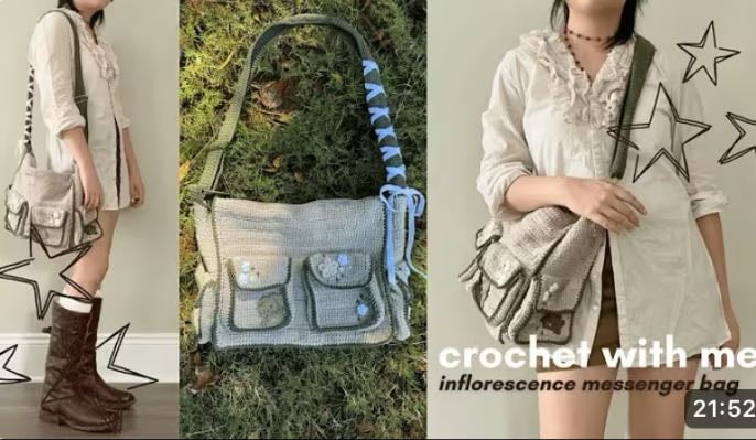 the inflorescence messenger bag - by red bean