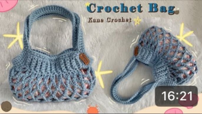 crochet mesh beach shoulder bag - Kane Crochet