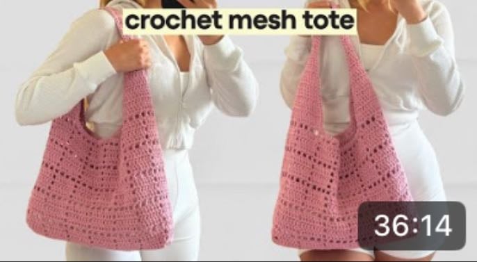 Crochet mesh tote - Daniela