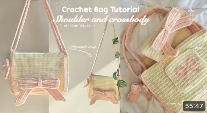 crochet bow bag tutorial - Jade